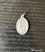 Medalion catolic Fecioara de la Fatima – Import Italia, metal argintat