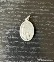 Medalion catolic Fecioara de la Fatima – Import Italia, metal argintat