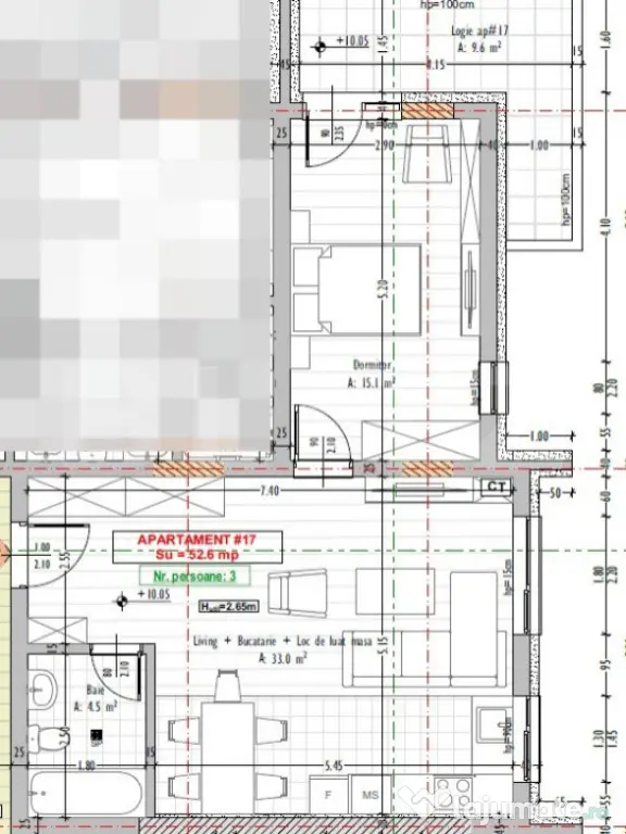 Apartament 2 camere, semifinisat, bacon, Stejarului, Florest - Floresti (Cluj)