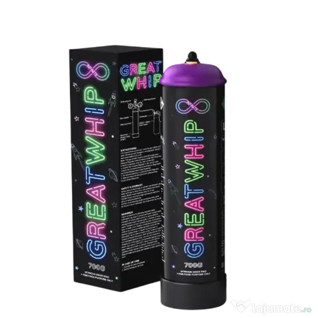 Butelie Great Whip 670Gr non stop