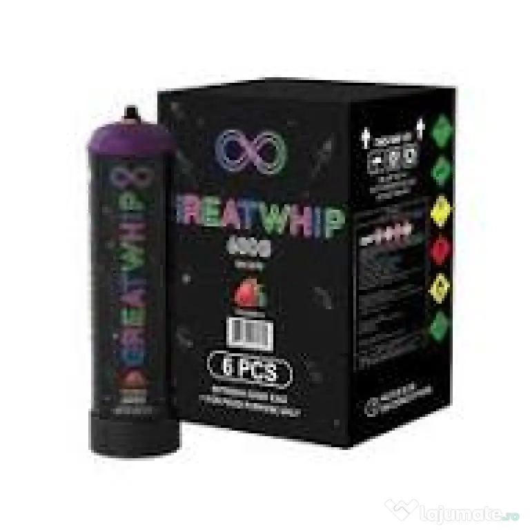 Butelie Great Whip 670Gr non stop