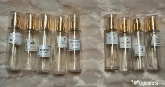 Set 9 Recipiente Plastic Tip Tester Parfum (Atomizoare Reutilizabile)