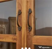 Dulap cu Vitrina din Lemn Masiv