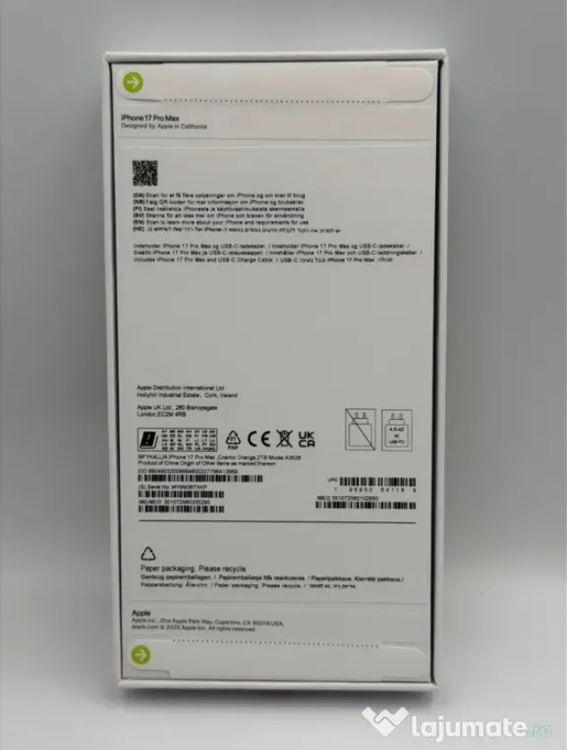 iPhone 17 pro max 2tb