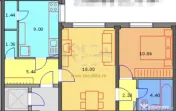 2 camere, P/10, 52mp, bloc 1981-Drumul Taberei