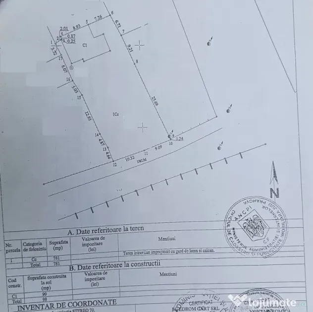 Zona Dorobanțu - Casă Sc-99mp, teren 781 mp – 64900eu - Ploiesti (Prahova)