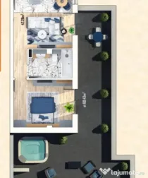 Apartament 2 camere, 42mp, 60mp TERASA, Sannicoara
