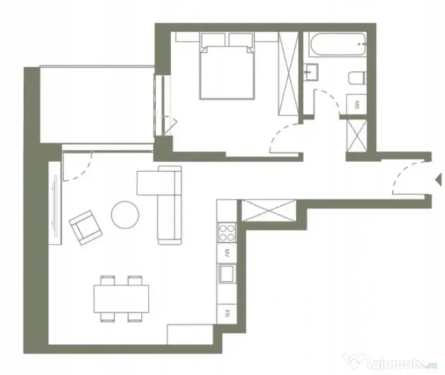 Apartament 2 camere 58.2 mp si logie 8.5 mp in Hexagon - Cluj-Napoca (Cluj)