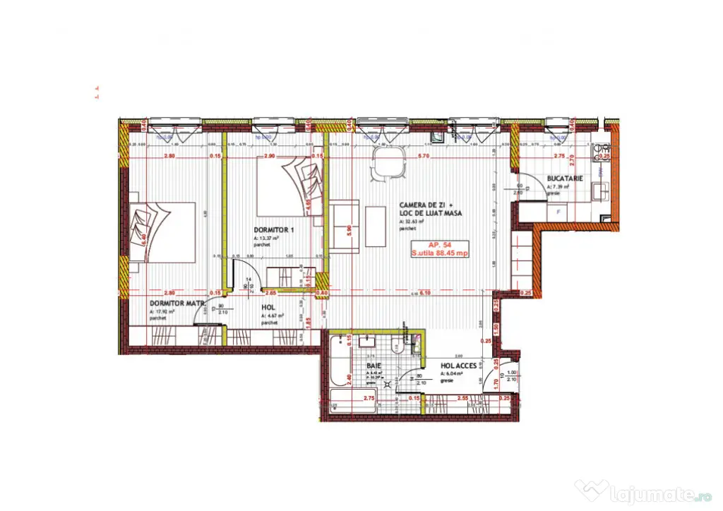 Oportunitate, apartament 88,45 mp zona Tineretului - Floresti (Cluj)