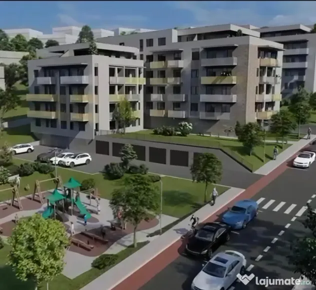 Apartament 3 camere 55.5 mp, Terasa 75.72 mp Semifinisat, Es - Apahida (Cluj)