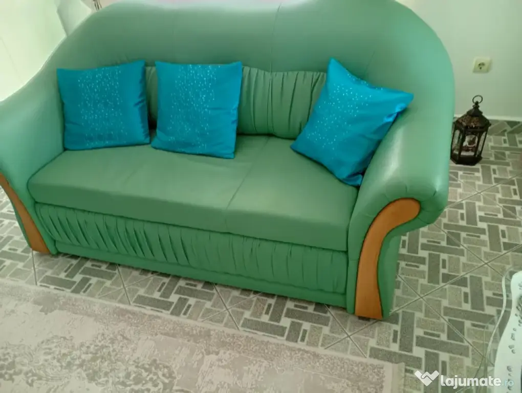 Set canapele verde, stare impecabilă ca noi