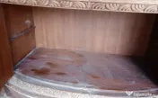 Bufet/vitrina de colt sculptat cu dragoni stil neobaroc lemn masiv 