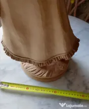 Sculptura in lemn de tei Femeie cu harpa lira 60 cm. inaltime 
