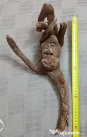 Sculptura naiva in radacina lemn driftwood 40 cm.