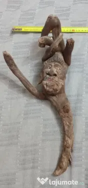 Sculptura naiva in radacina lemn driftwood 40 cm.