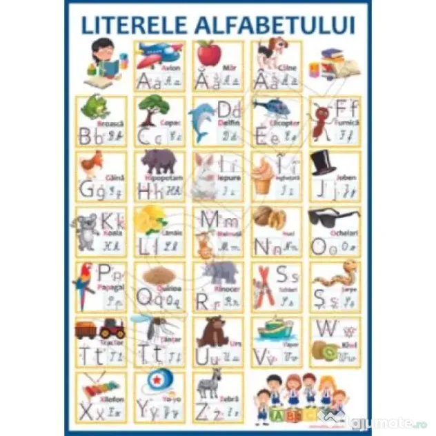Plansa A2 Literele alfabetului