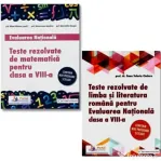 Pachet Evaluarea Nationala clasa 8. Teste rezolvate de limba si literatura romana si matematica - Oana Chelaru, Mihael Mihalcea