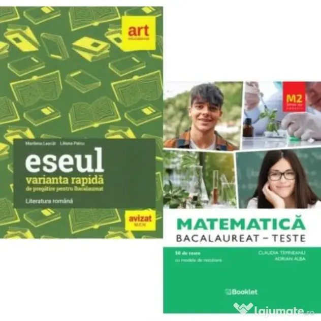 Pachet Bacalaureat 2026. Eseul. Varianta rapida de pregatire si Matematica M2 Profil Stiinte ale naturii. Teste - Liliana Paicu, Claudia Temneanu