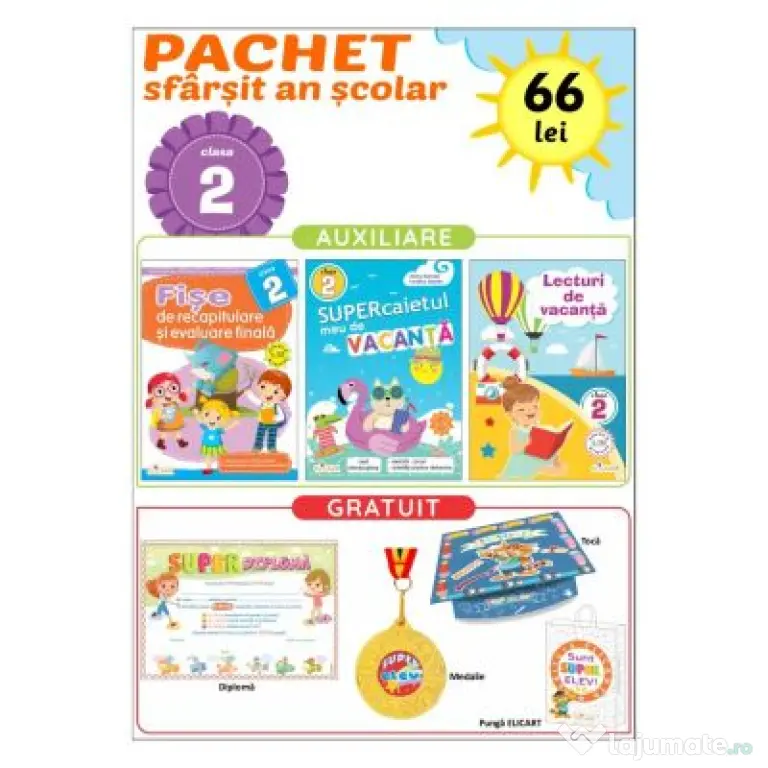 Pachet PROMO sfarsit de an scolar - clasa 2