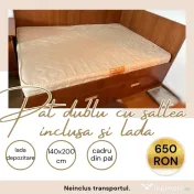 Vand pat 140x200 cm cu saltea inclusa stare foarte buna 