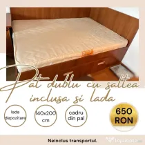 Vand pat 140x200 cm cu saltea inclusa stare foarte buna