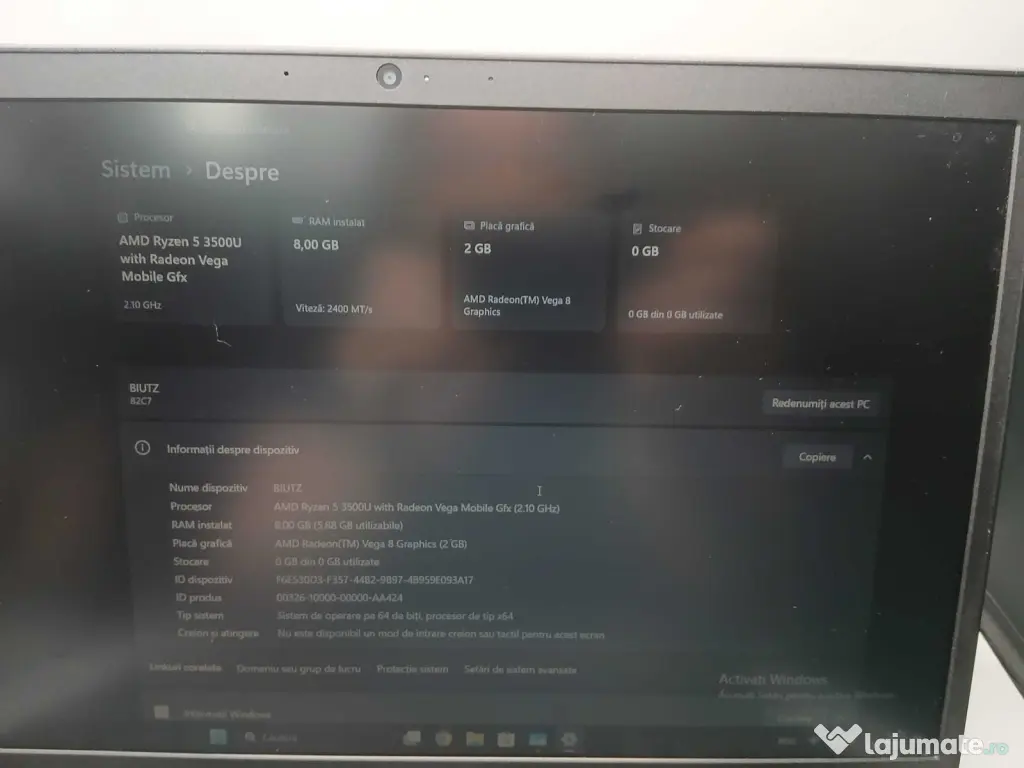 Lenovo V15-ADA gri Ecran 15.6" Full HD IPS Procesor AMD Ryzen 5-3500U ID_1906