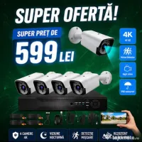 Vindem si Montam Camere Supraveghere Video KIT Complet 4/8/12 CAMERE