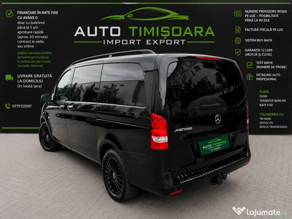 Mercedes-Benz Vito Metris 2.0 Benzină 2022 Automata Finantare Livrare Gratuita