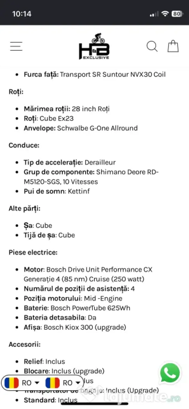 Bicicletă electrică cube