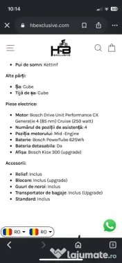 Bicicletă electrică cube