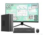 Calculator optimx t5 sff, intel core i3-10100, 8gb ddr4, 256gb ssd, win11 pro și monitor curbat 27&q