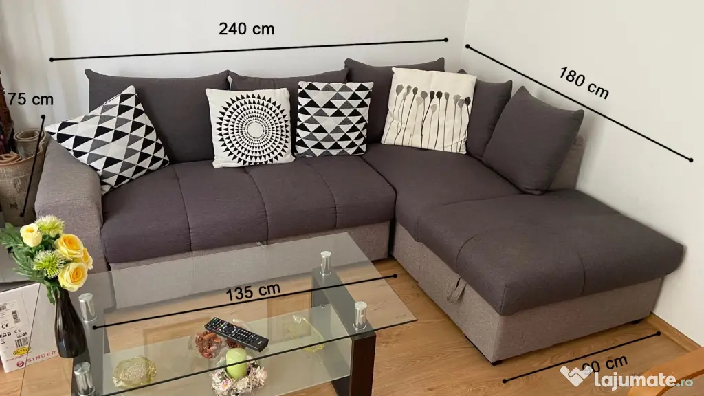 Mobilă sufragerie+hol+canapea extensibila