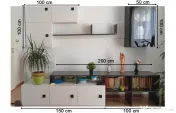 Mobilă sufragerie+hol+canapea extensibila 
