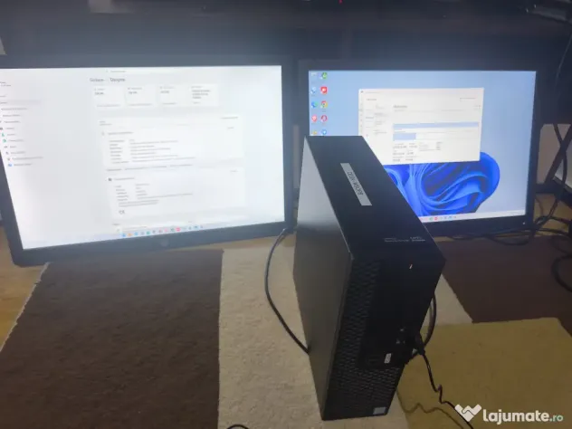PC Desktop cu 2 monitoare