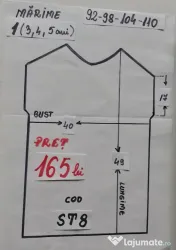 Costum Strugure pentru copii, 3-4- 5-6-7 ani ,165 lei 