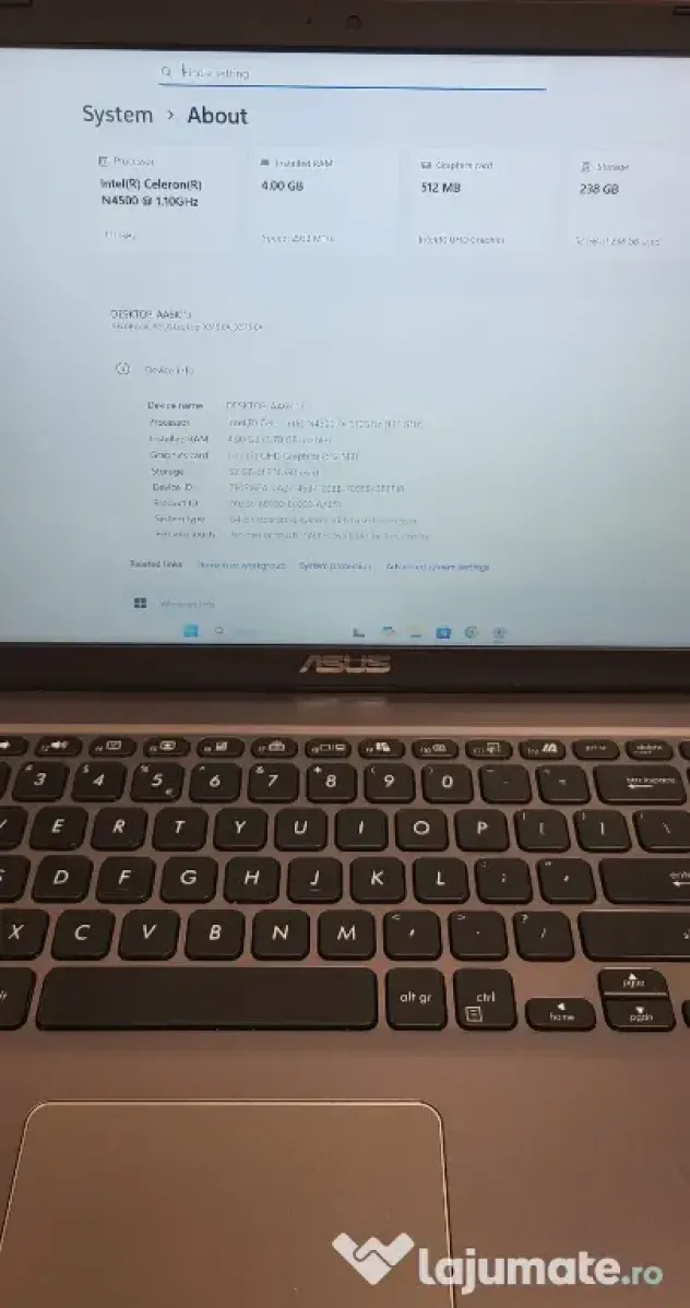 ASUS VivoBook X515KA | Intel | SSD 256GB | Impecabil