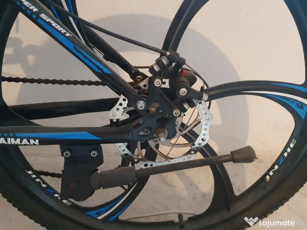 Bicicletă Caraiman, pliabilă, roți 26 inch, cu dublă suspensie, frâne pe disc