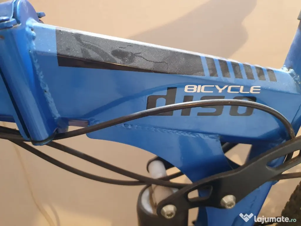 Bicicletă Caraiman, pliabilă, roți 26 inch, cu dublă suspensie, frâne pe disc
