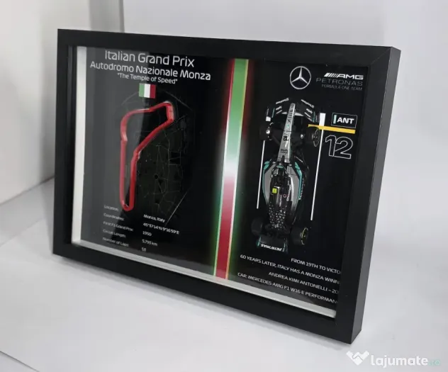 Tablou Formula 1 Personalizat – Circuit + Monopost 3D