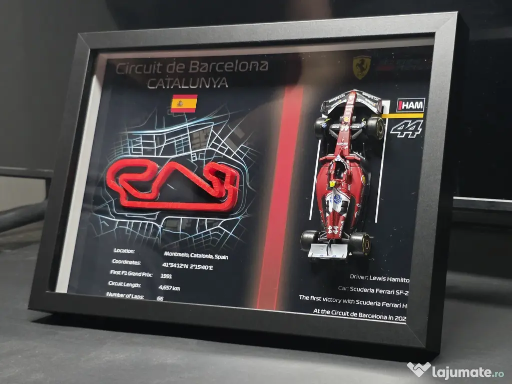 Tablou Formula 1 Personalizat – Circuit + Monopost 3D