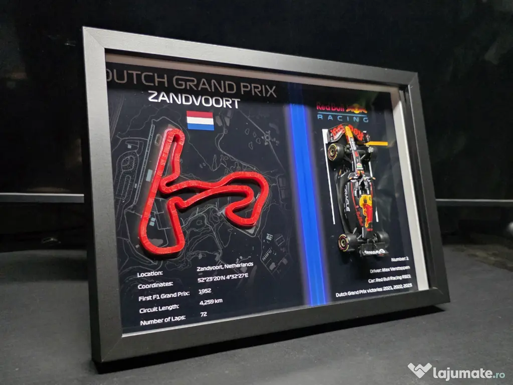 Tablou Formula 1 Personalizat – Circuit + Monopost 3D