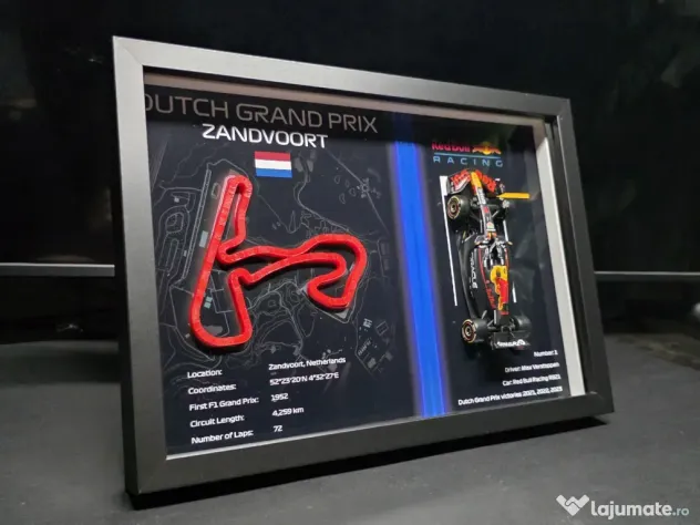 Tablou Formula 1 Personalizat – Circuit + Monopost 3D
