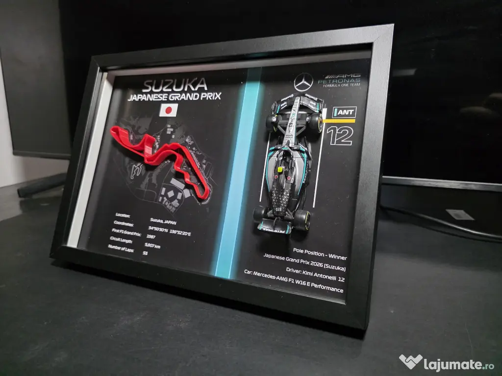 Tablou Formula 1 Personalizat – Circuit + Monopost 3D