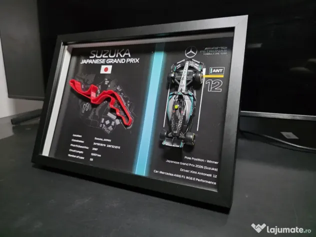 Tablou Formula 1 Personalizat – Circuit + Monopost 3D