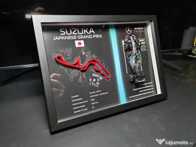 Tablou Formula 1 Personalizat – Circuit + Monopost 3D