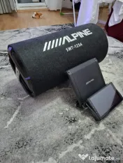Vând sistem audio Alpine – multimedia + subwoofer 