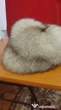 Căciulă blană naturală (Vulpe Argintie / Polară)