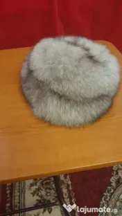 Căciulă blană naturală (Vulpe Argintie / Polară) 