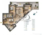 Apartament cu 3 camere si terasa, strada Dunarii 