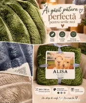 Pătură pufoasă 200x230 cm NOUĂ – Alisa Home Collection